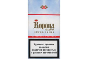 Заказать сигареты блоками Корона Super Slims голубая